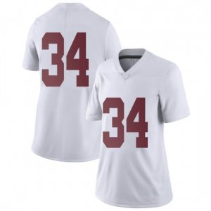 NCAA Women's Alabama Crimson Tide #34 Quandarrius Robinson Stitched College Nike Authentic No Name White Football Jersey HU17R83CT